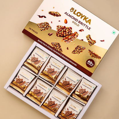 Almond Brittle Gold 28 Pcs Box