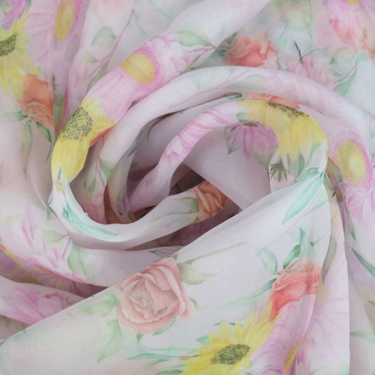 Floral Whimsy Organza