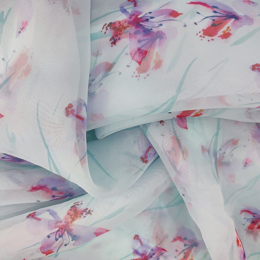 Sky Blossom Organza