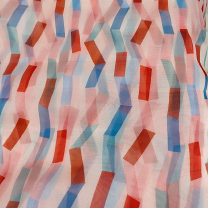 Abstract Wave Organza Print