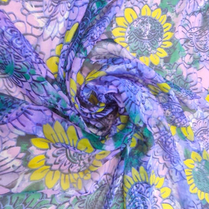 Lavender Bloom Silk Print