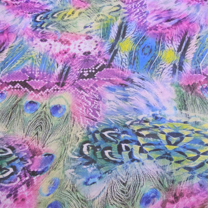 Peacock Elegance Silk Print