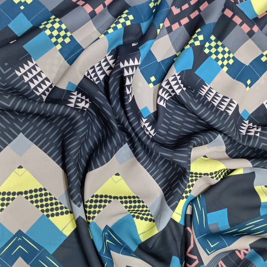 Prismatic Chevron Georgette