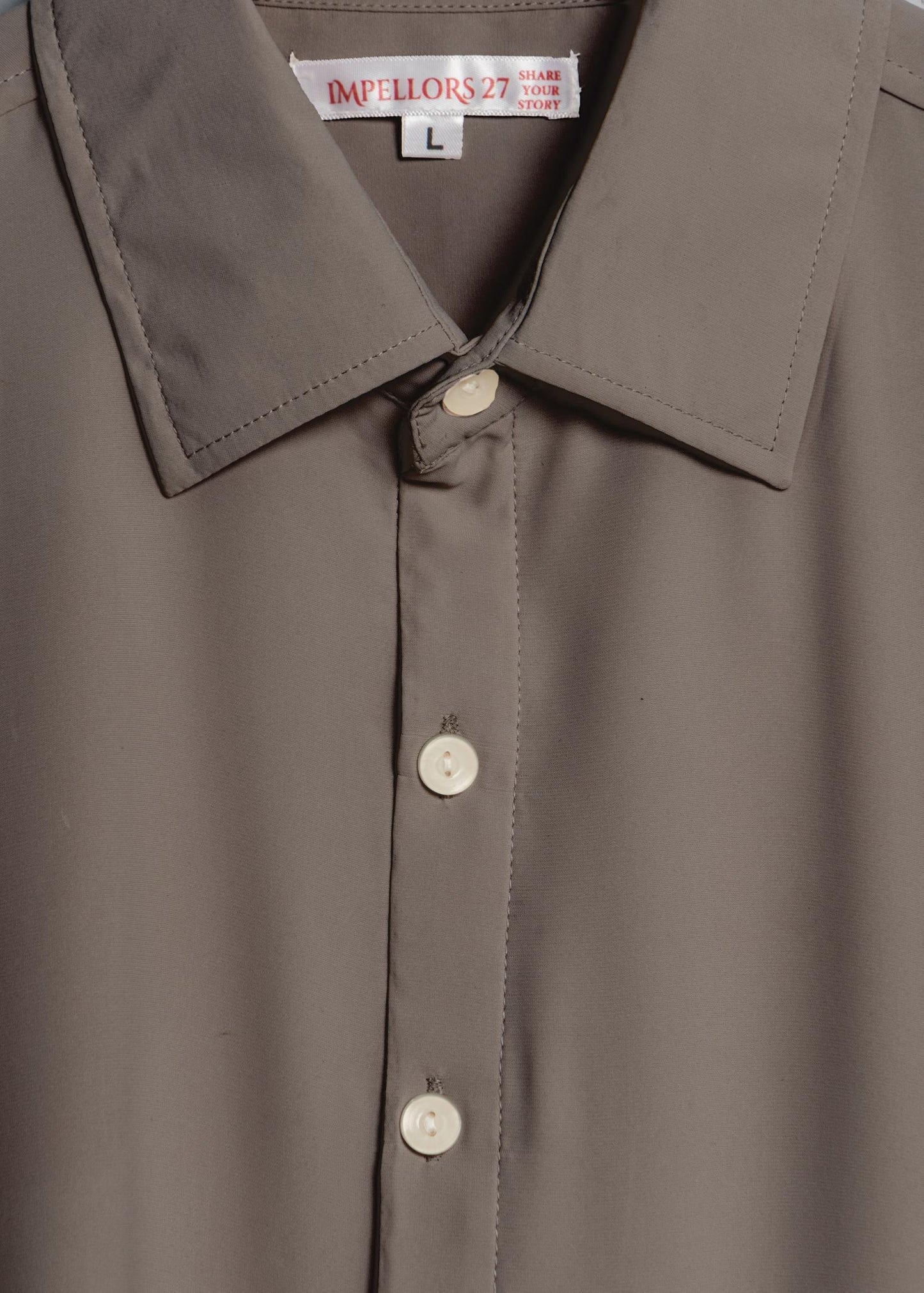 Greyish Brown Formal Shirt