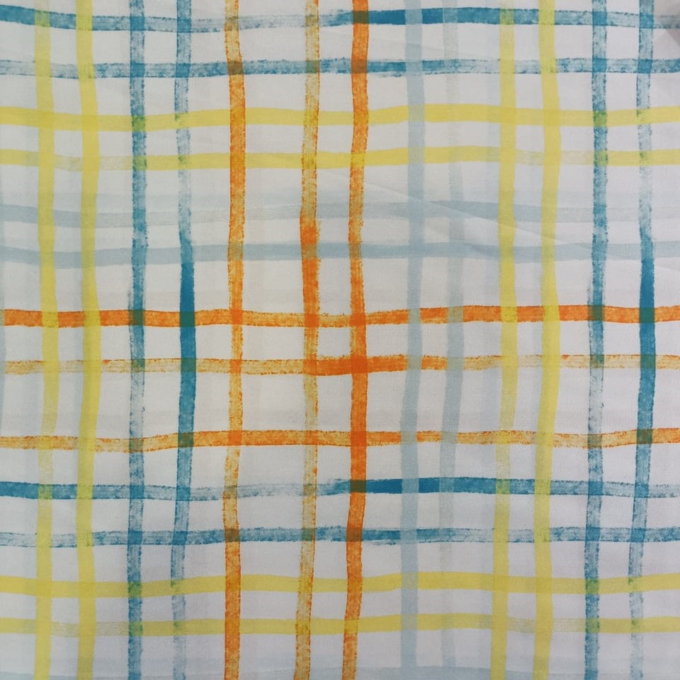 Prismatic Plaid Satin