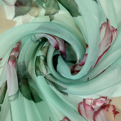 Emerald Bloom Organza