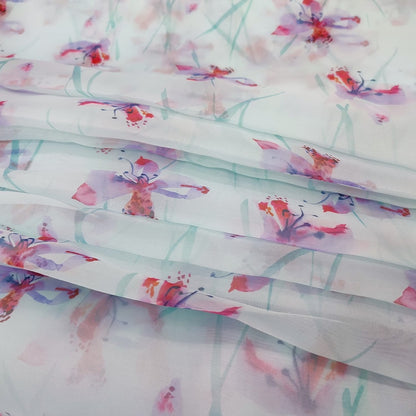 Sky Blossom Organza