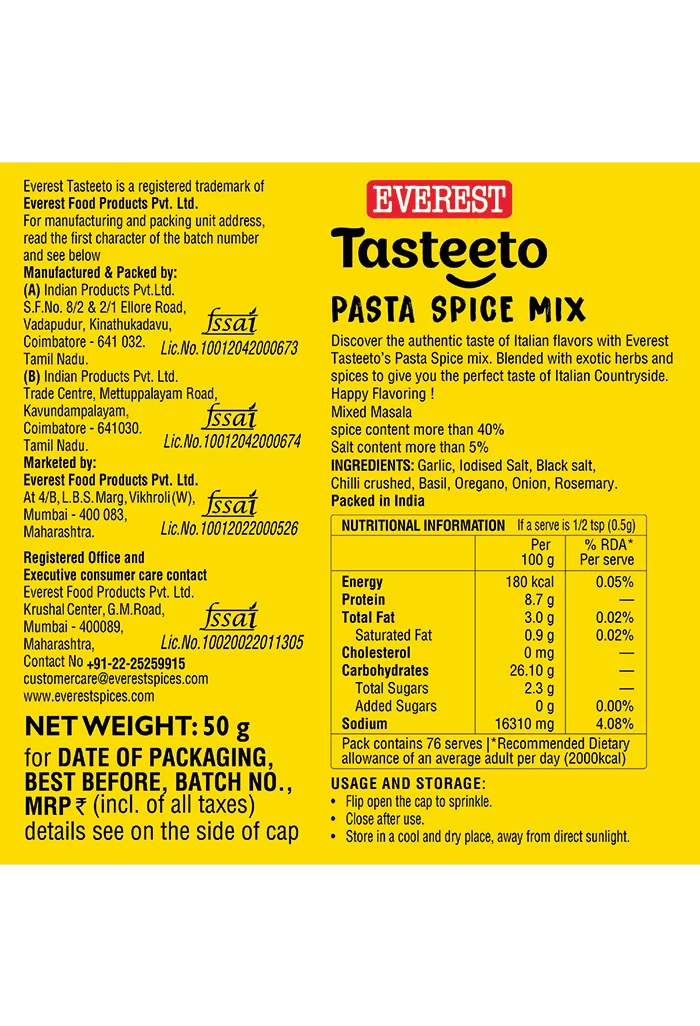 Everest Pasta Spice Mix