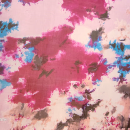 Floral Brushstrokes Silk Chiffon