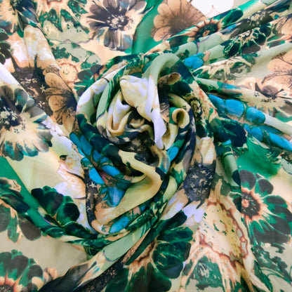 Greenery Whisper Silk Chiffon