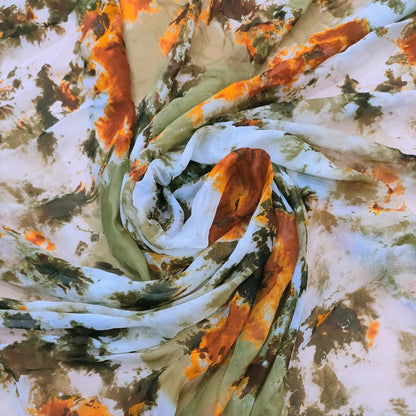 Abstract Elegance Silk Chiffon