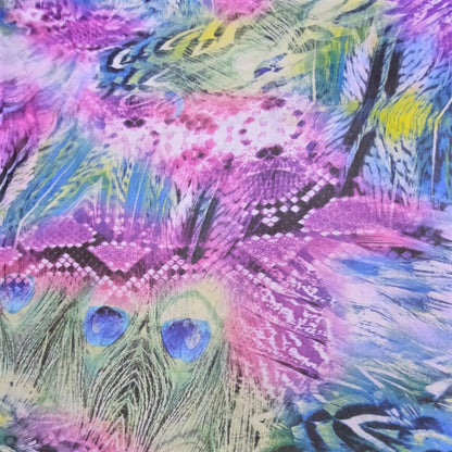 Peacock Elegance Silk Print