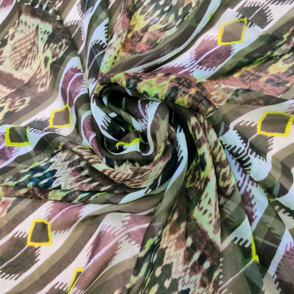 Bordered Bliss Silk Print