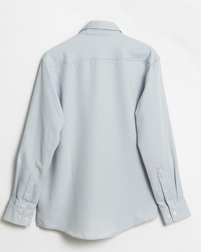 Pastel Light Blue Textured  Crepe Shirt