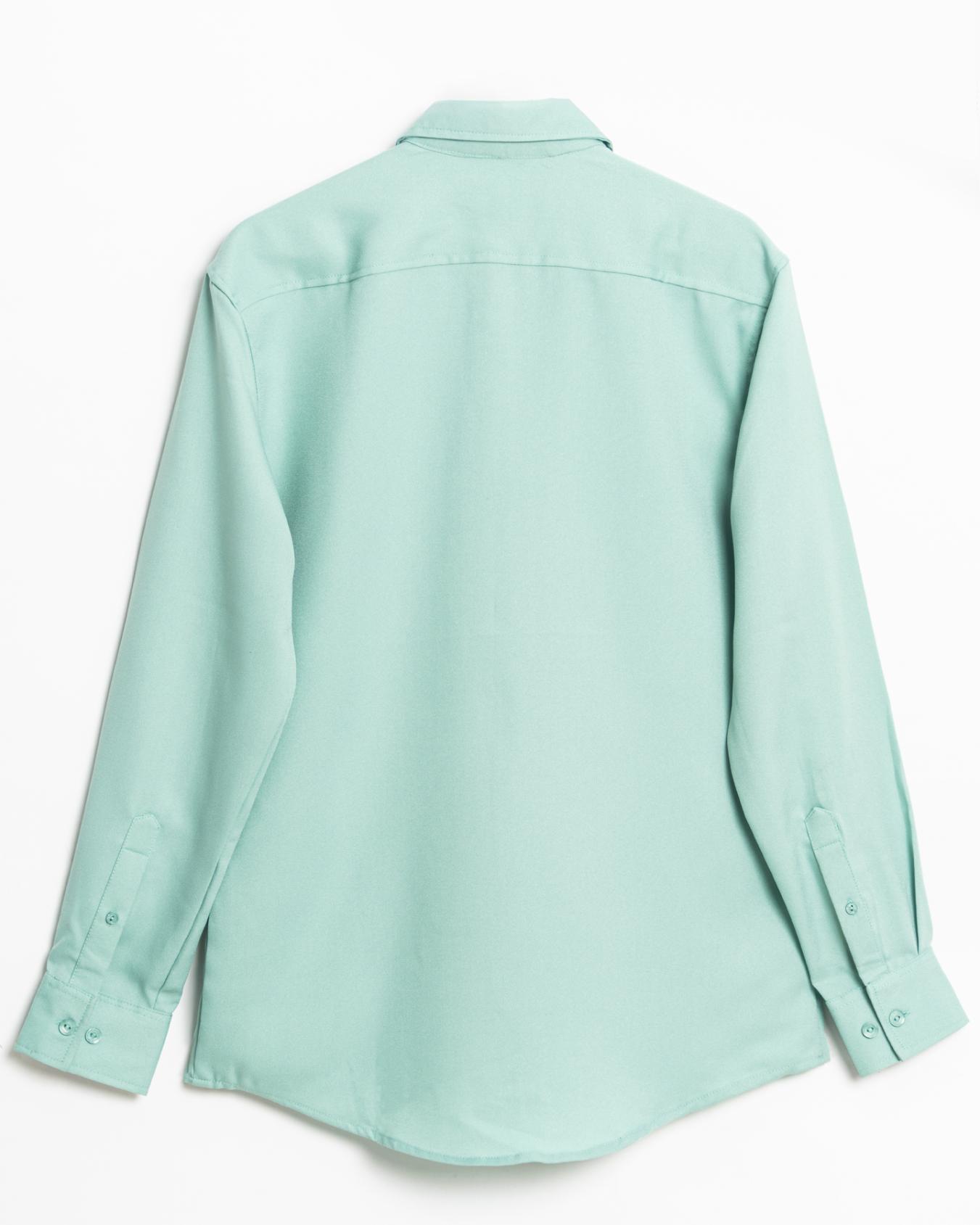 Mint Green Textured  Crepe Shirt