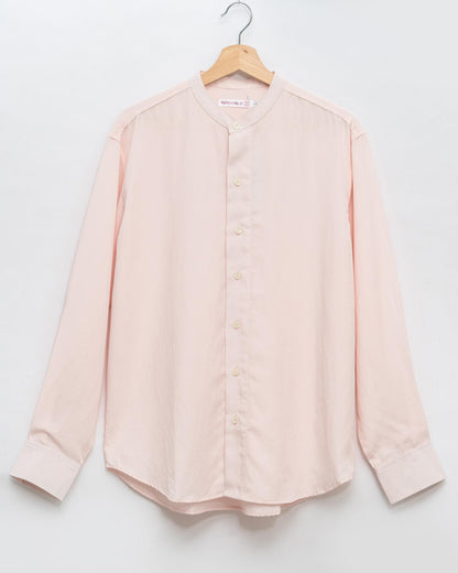 Soft Baby Pink Chinese Collar Shirt