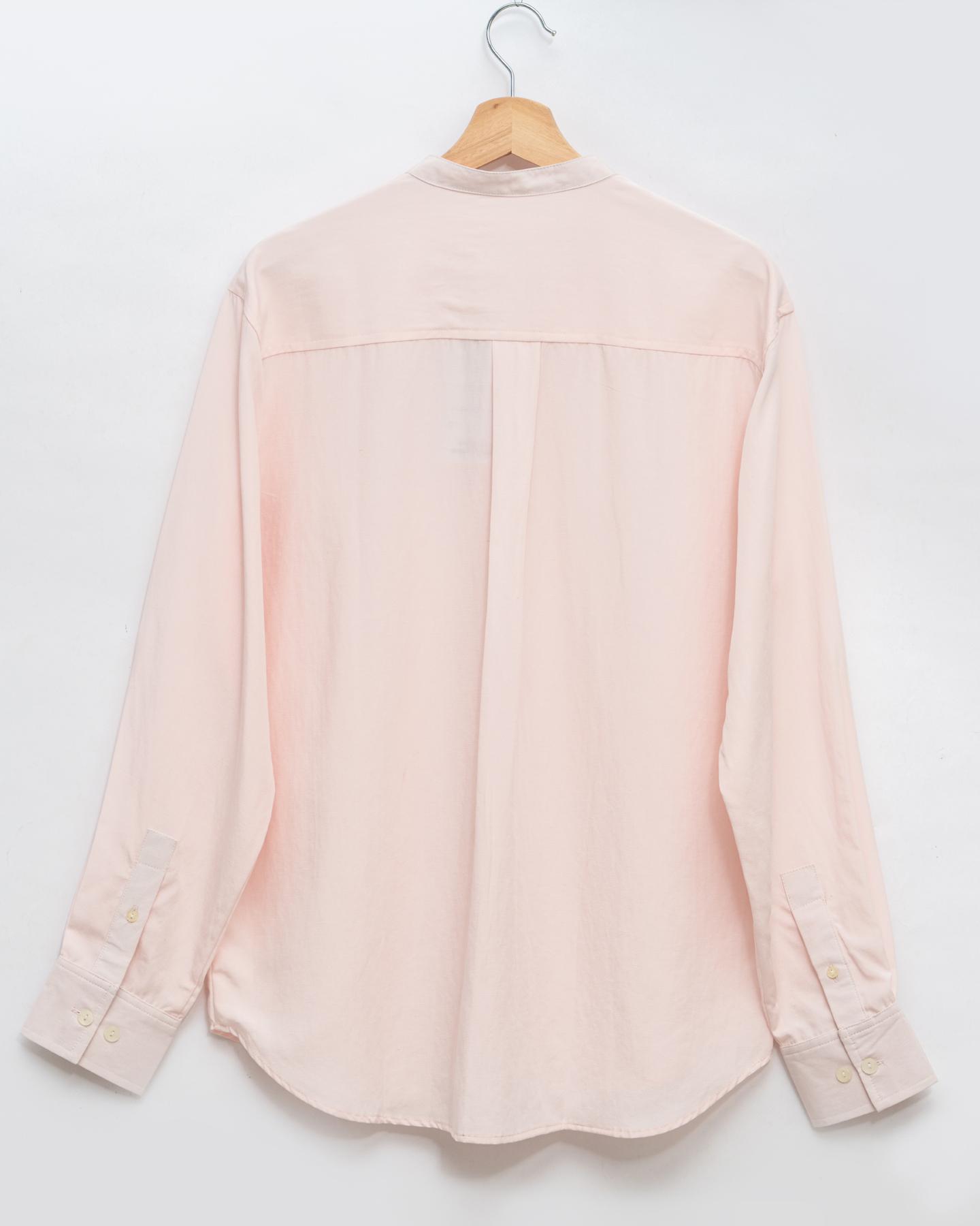 Soft Baby Pink Chinese Collar Shirt