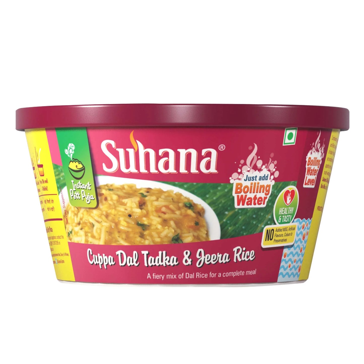 Suhana Ready To Eat Dal Tadka & Jeera Rice Cuppa