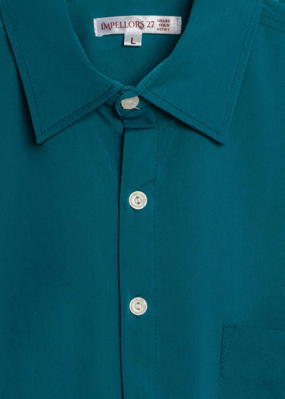 Teal Twill Formal Shirt