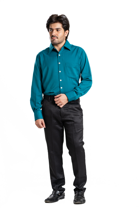 Teal Twill Formal Shirt