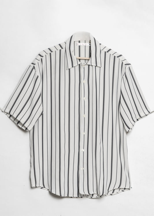 Tokyo Zebra Stripe Oversized Half Sleeves Shirt